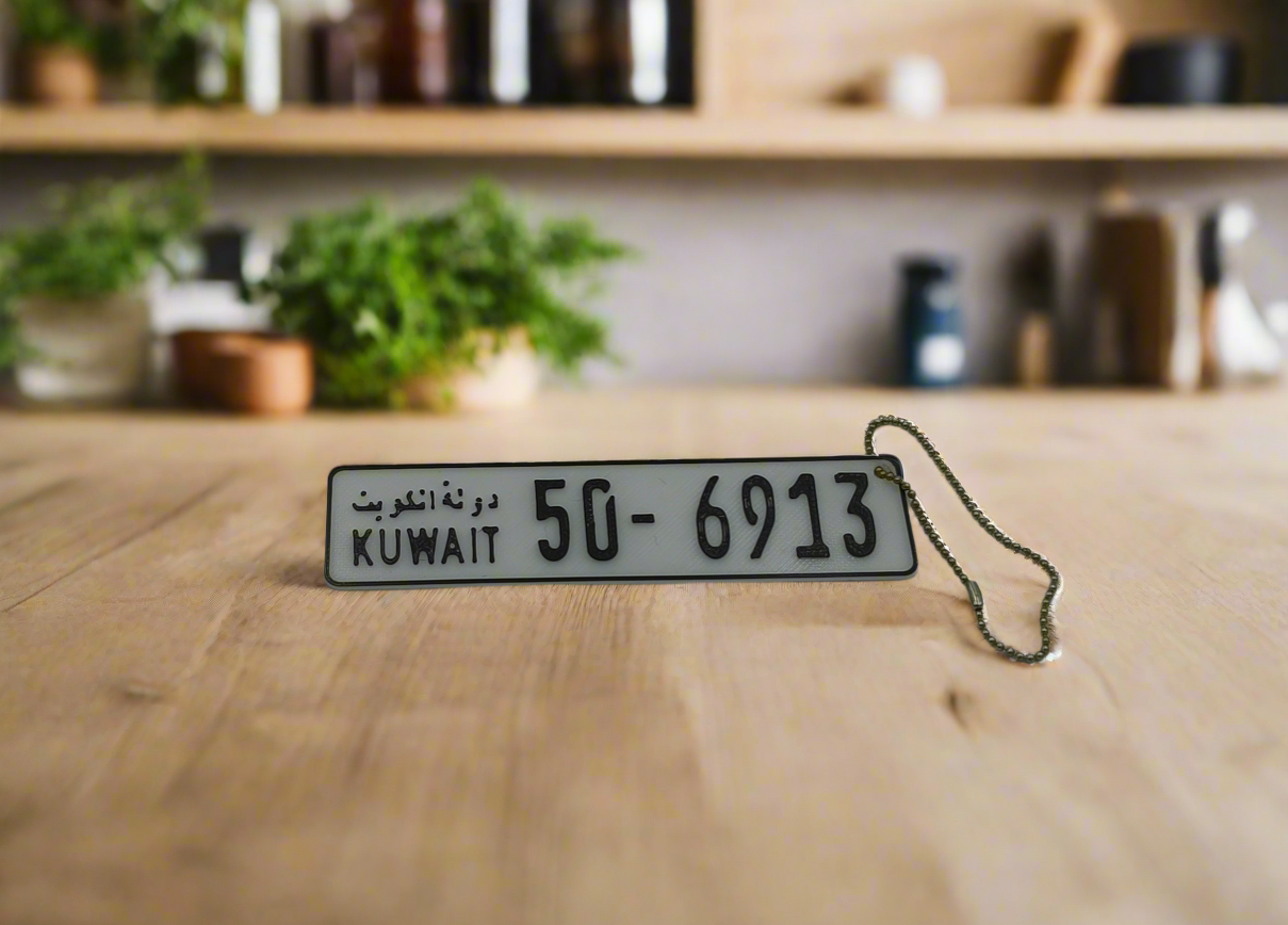 Small numberplate keychain
