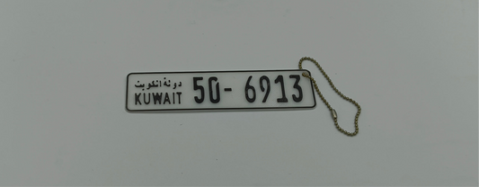 Small numberplate keychain