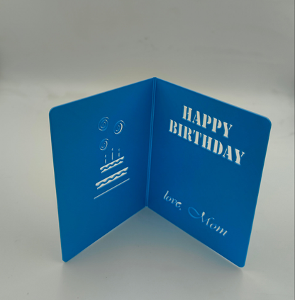 Custom single colour greetings card